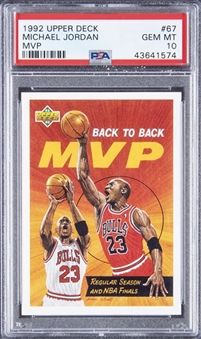 1992-93 Upper Deck "MVP" #67 Michael Jordan - PSA GEM MT 10 